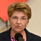 La Confédération se réjouit "de continuer à travailler ensemble sur la base de nos valeurs et intérêts communs", a écrit Viola Amherd sur X (archives). KEYSTONE/EPA/RADEK PIETRUSZKA
